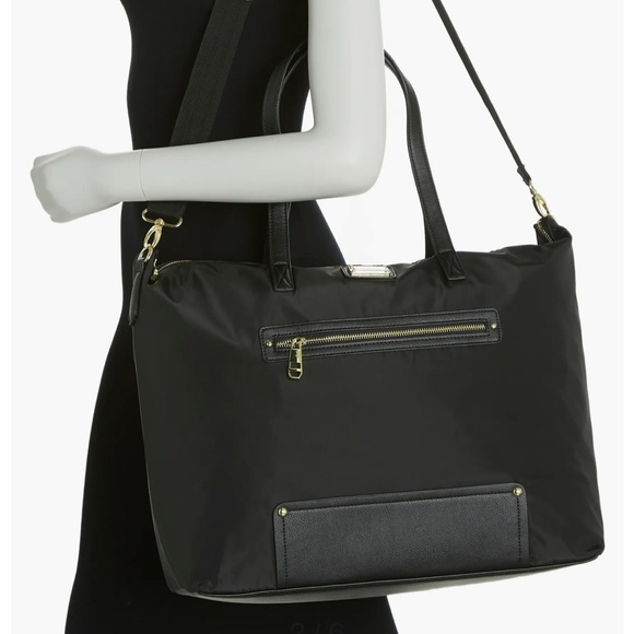 Madden Girl Black Overnight Tote Bag Crossbody XL - Picture 2 of 8